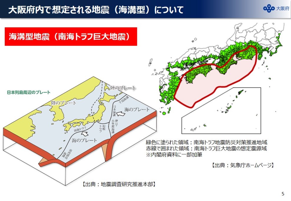 図4　大阪府内で想定される地震（直下型）について
